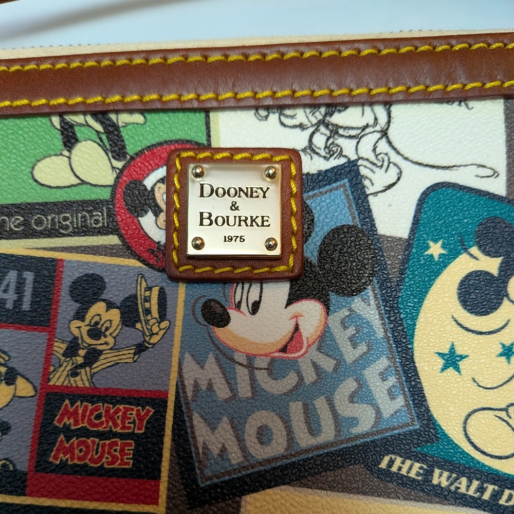Dooney & Bourke Mickey Mouse Thru The Years Wristlet - Picture 4 of 11